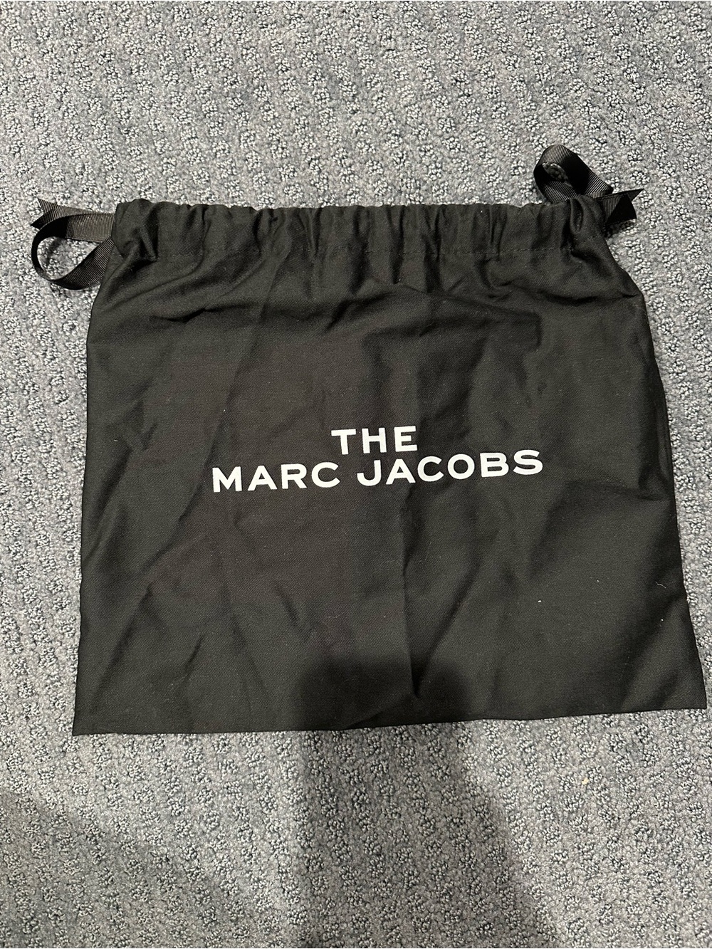 Marc Jacobs Black Drawstring Dust Bag with White Logo